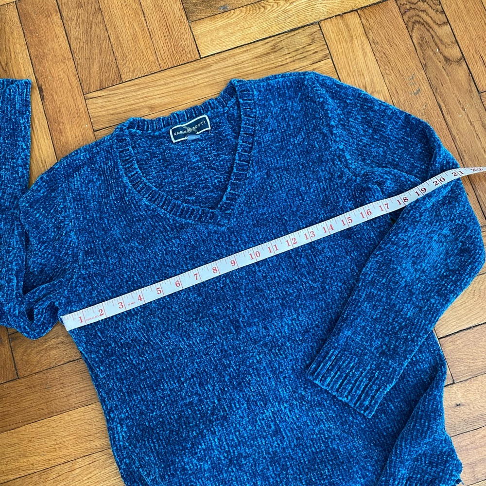 Karen Scott Deep Blue V-Neck Sweater - XS - Picture 7 of 8